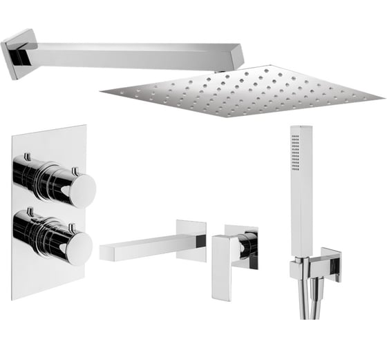 Комплект смесителей для душа PLUMBERIA SELECTION TAG хром KITTGT18QCR220 1