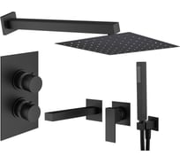 Комплект смесителей для душа PLUMBERIA SELECTION TAG черный матовый KITTGT18QNO220