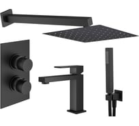 Комплект смесителей для душа PLUMBERIA SELECTION TAG черный матовый KITTGT18QNO53