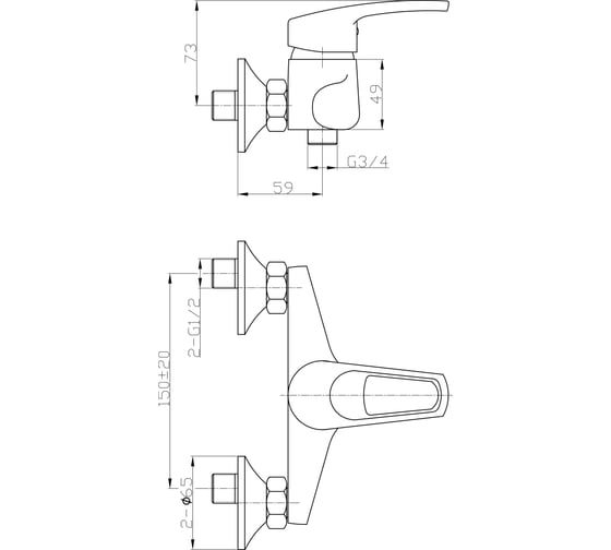 Смеситель для душа DEVIDA LURO DVL0131-01