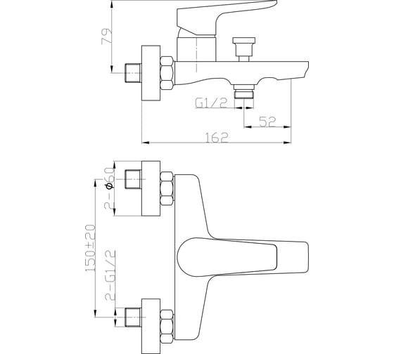Смеситель для ванны DEVIDA VIVA-SKY синий DVS0824-11S