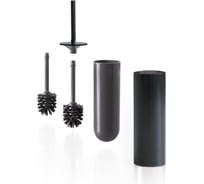 Ершик для унитаза INDA MY LOVE с запасной щеткой, черный матовый AV014BNE