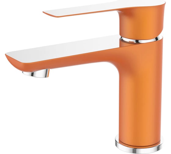 Смеситель для раковины DEVIDA ZUTTO-ORANGE оранжевый, на гайке DVS1243-14O 1