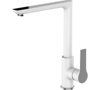 Смеситель для кухни DEVIDA ZUTTO-WHITE с боковой ручкой, на гайке, белый DVS1206-14W