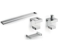 Модуль подвесной c рейлингом и аксессуарами для ванной INDA INDISSIMA BARRA брашир нержавеющая сталь 400CNS51N