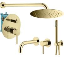 Комплект смесителей для душа PLUMBERIA SELECTION IXO золото KITXO18OR210