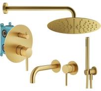 Комплект смесителей для душа PLUMBERIA SELECTION IXO золото брашированное KITXO18OB210