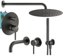 Комплект смесителей для душа PLUMBERIA SELECTION IXO графит матовый KITXO18GR210