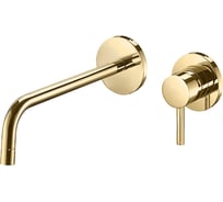 Смеситель для раковины встраиваемый Paffoni LIGHT золото медовое LIG007HG70