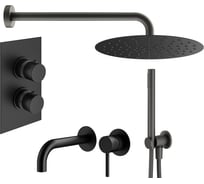 Комплект смесителей для душа PLUMBERIA SELECTION IXO черный матовый KITXOT18QNO210