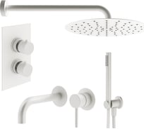 Комплект смесителей для душа PLUMBERIA SELECTION IXO белый матовый KITXOT18QBO210