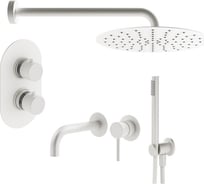 Комплект смесителей для душа PLUMBERIA SELECTION IXO белый матовый KITXOT18BO210