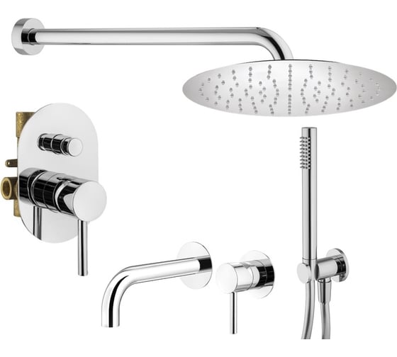 Комплект смесителей для душа PLUMBERIA SELECTION IXO хром KITXO15CR210 1