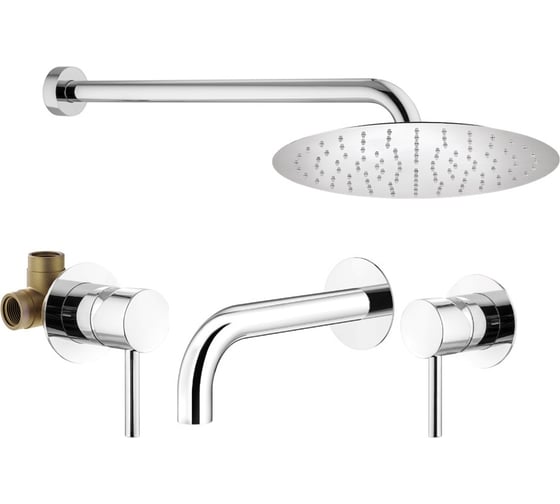 Комплект смесителей для душа PLUMBERIA SELECTION IXO хром KITXO01CR210