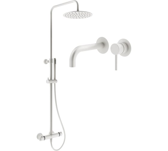 Комплект смесителей для душа PLUMBERIA SELECTION IXO белый матовый KITXO6302BO210 1