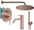 Комплект смесителей для душа PLUMBERIA SELECTION IXO брашированная медь KITXO18RS53 1