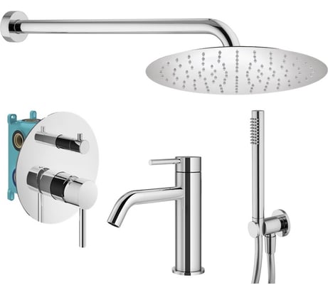 Комплект смесителей для душа PLUMBERIA SELECTION IXO хром KITXO18CR53