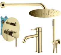 Комплект смесителей для душа PLUMBERIA SELECTION IXO золото KITXO18OR53