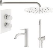 Комплект смесителей для душа PLUMBERIA SELECTION IXO белый матовый KITXOT18QBO53