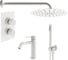Комплект смесителей для душа PLUMBERIA SELECTION IXO белый матовый KITXOT18QBO53 1