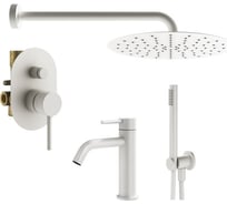 Комплект смесителей для душа PLUMBERIA SELECTION IXO белый матовый KITXO15BO53