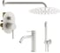 Комплект смесителей для душа PLUMBERIA SELECTION IXO белый матовый KITXO15BO53 1