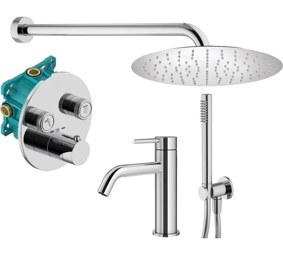 Комплект смесителей для душа PLUMBERIA SELECTION PSBOX хром KITPSB02CR53