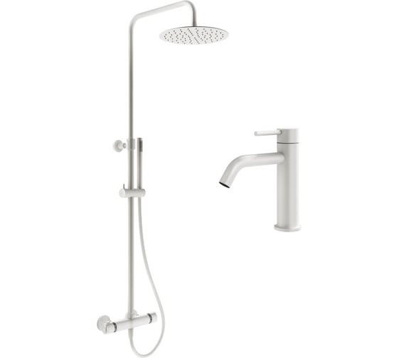 Комплект смесителей для душа PLUMBERIA SELECTION IXO белый матовый KITXO6302BO53 1