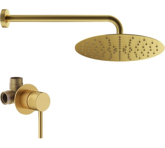 Комплект со смесителем для душа PLUMBERIA SELECTION IXO золото брашированное KITXO01OB 1