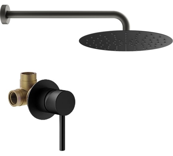 Комплект со смесителем для душа PLUMBERIA SELECTION IXO черный матовый KITXO01NO