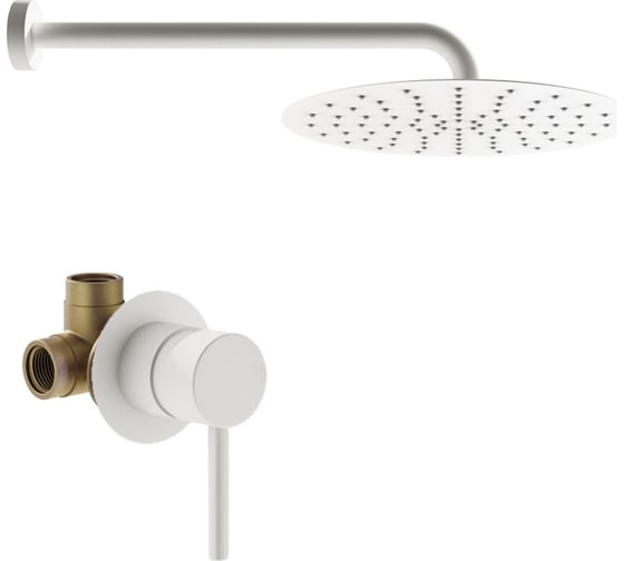 Комплект со смесителем для душа PLUMBERIA SELECTION IXO белый матовый KITXO01BO