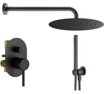 Комплект со смесителем для душа PLUMBERIA SELECTION IXO черный матовый KITXO15NO