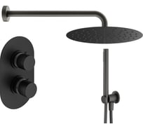 Комплект со смесителем для душа PLUMBERIA SELECTION IXO черный матовый KITXOT18NO