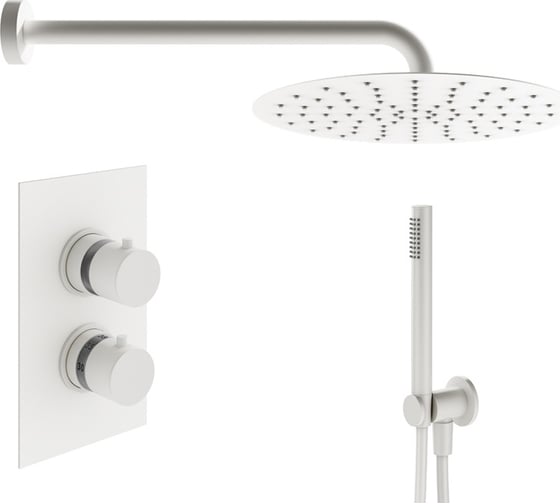 Комплект со смесителем для душа PLUMBERIA SELECTION IXO белый матовый KITXOT18QBOKING