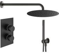 Комплект со смесителем для душа PLUMBERIA SELECTION IXO черный матовый KITXOT18QNOKING