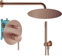 Комплект со смесителем для душа PLUMBERIA SELECTION IXO брашированная медь KITXO18RS