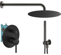 Комплект со смесителем для душа PLUMBERIA SELECTION IXO черный матовый KITXO18NOKING
