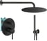 Комплект со смесителем для душа PLUMBERIA SELECTION IXO черный матовый KITXO18NOKING 1