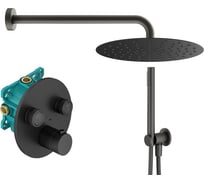 Комплект со смесителем для душа PLUMBERIA SELECTION PSBOX черный матовый KITPSB02NOKING