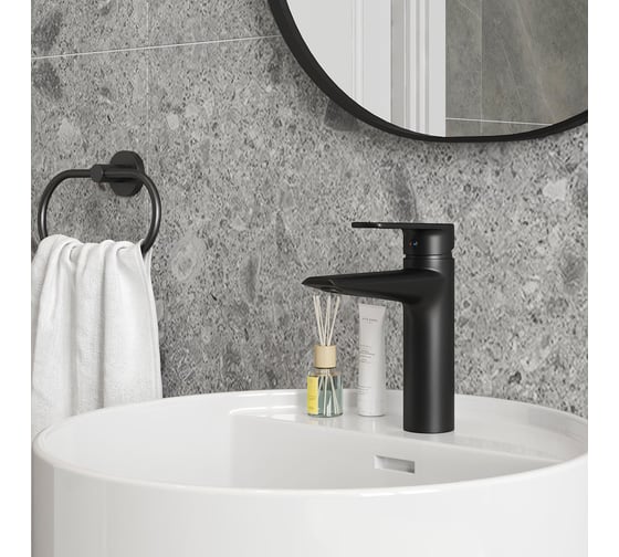 Смеситель для раковины Teymi Kati, черный матовый T10219 ЦБ-00269218