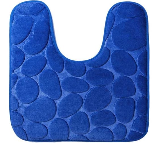 Коврик для туалета с вырезом Roomis Камни 50x50 см S004Blue50х50 1