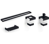 Модуль подвесной c рейлингом и аксессуарами для ванной INDA INDISSIMA BARRA черный матовый 400CNE51N