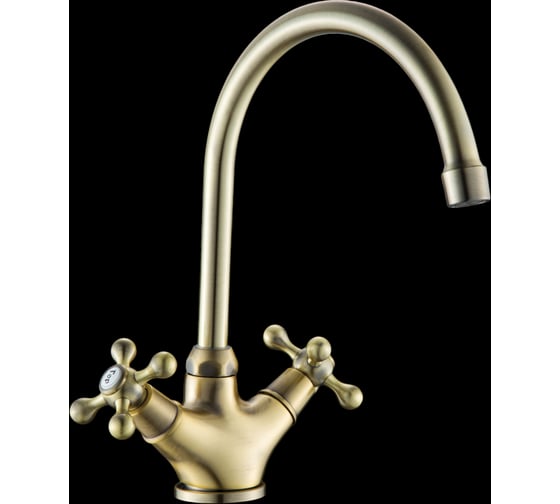 Смеситель для кухни GROSS AQUA Retro с высоким изливом 6014012BRL-B01