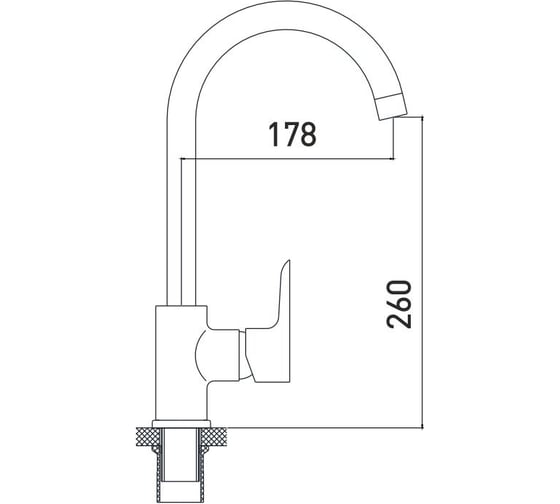 Смеситель для кухни GROSS AQUA Space 3118288С-В02
