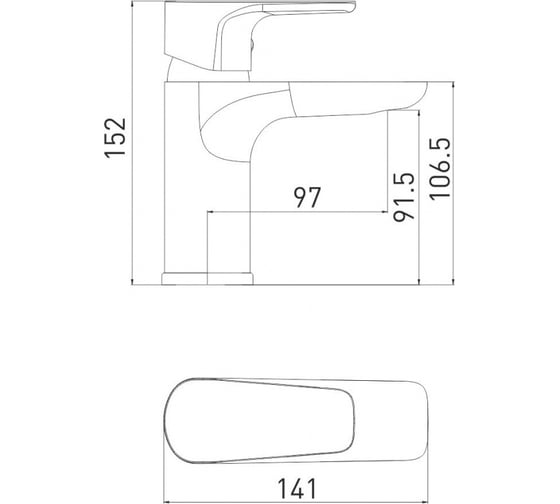 Смеситель для умывальника GROSS AQUA Evo 6241297MB