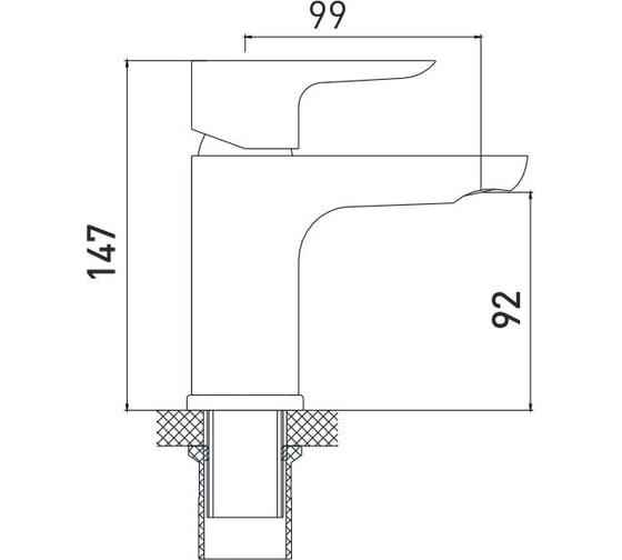 Смеситель для умывальника GROSS AQUA Space 6515288С