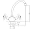 Смеситель для кухни GROSS AQUA Yota с тонким изливом 3088039С-B03 2