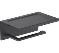 Бумагодержатель Aquatek ЛИБРА с полкой, матовый черный AQ4309MB 00000135589