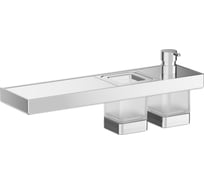 Модуль INDA INDISSIMA 400мм, с полочкой, стаканом, дозатором настенный, хром/мат стекло A88K40CR21