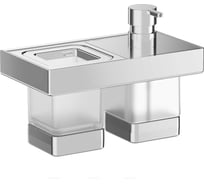 Модуль настенный INDA INDISSIMA со стаканом и дозатором, хром/мат стекло, 200мм A88K30CR21